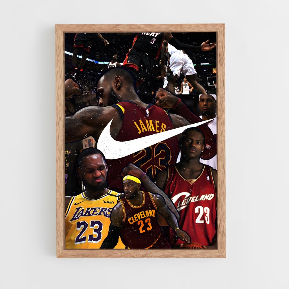 ap-lebron james-2 cadre Bois clair