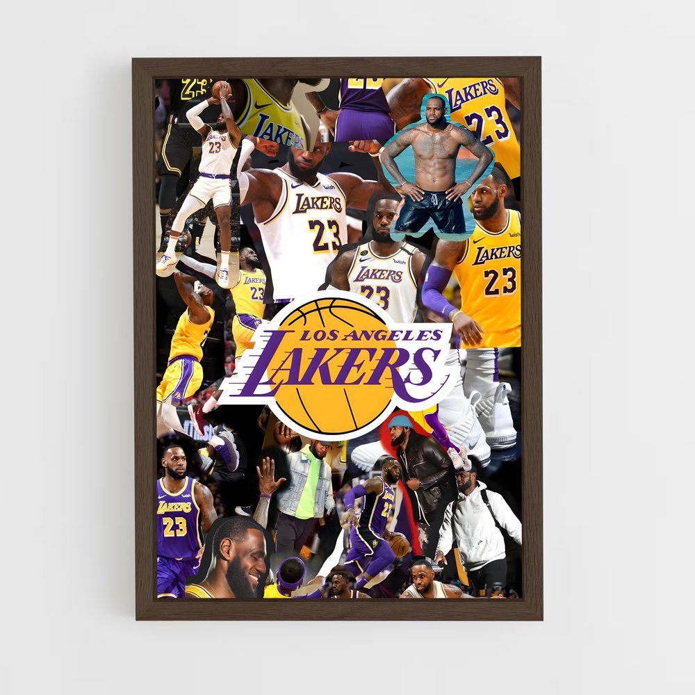 ap-lebron james-4 cadre Bois foncé