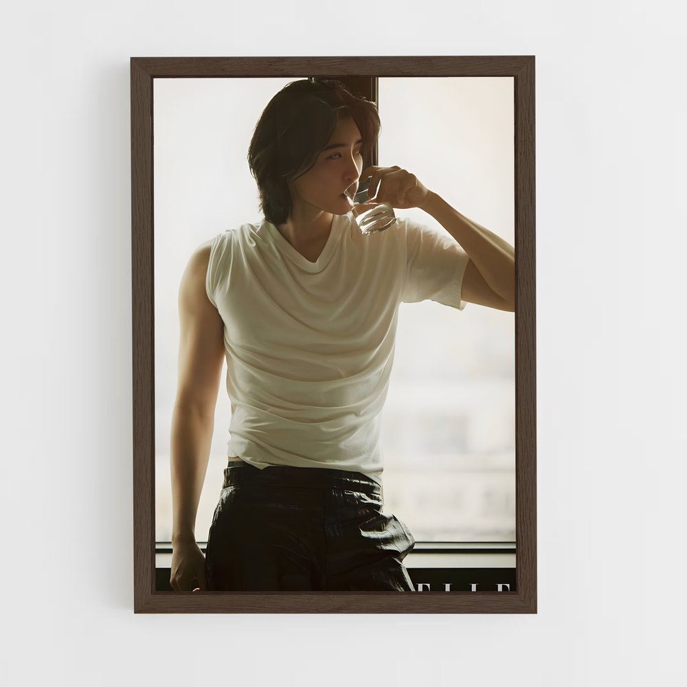 ap-lee jong-suk-10 cadre Bois foncé