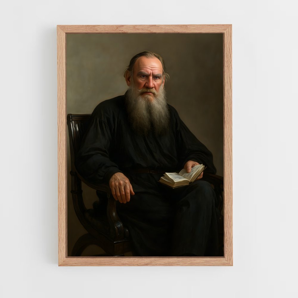ap-leo tolstoy-4 cadre Bois clair