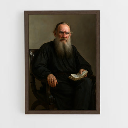 ap-leo tolstoy-4 cadre Bois foncé
