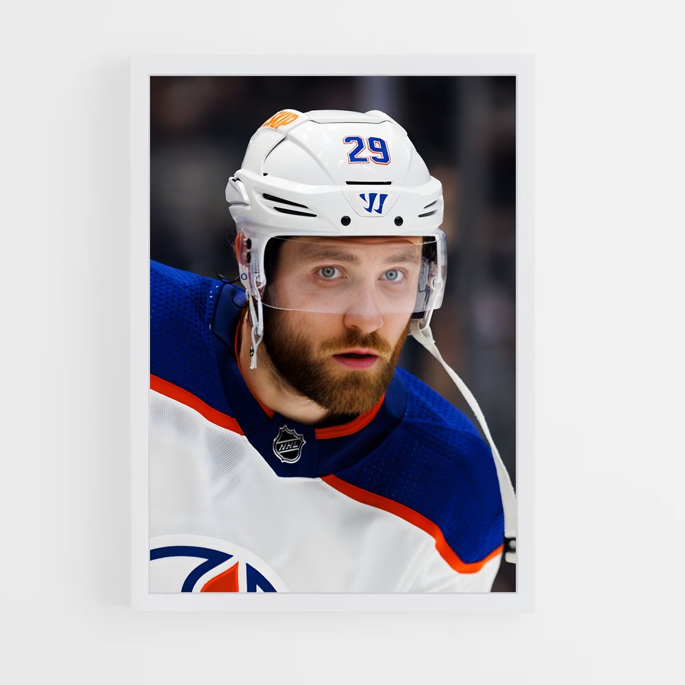 ap-leon draisaitl-1 cadre Blanc