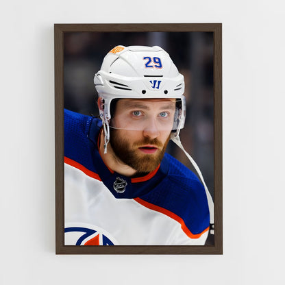 ap-leon draisaitl-1 cadre Bois foncé