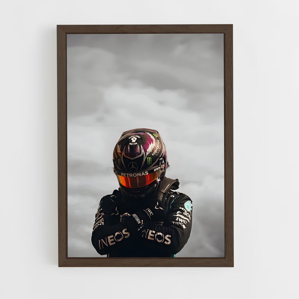 ap-lewis hamilton-1 cadre Bois foncé