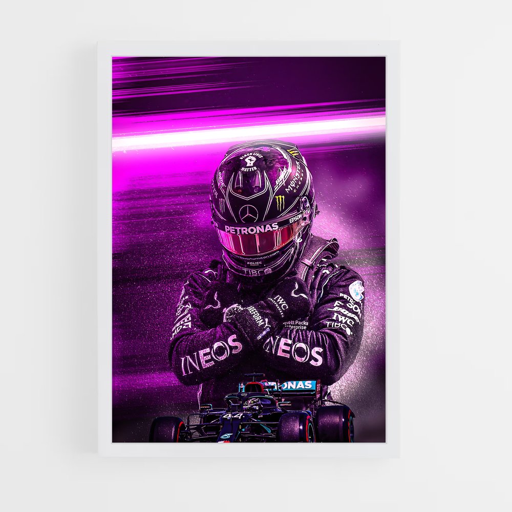 ap-lewis hamilton-4 cadre Blanc