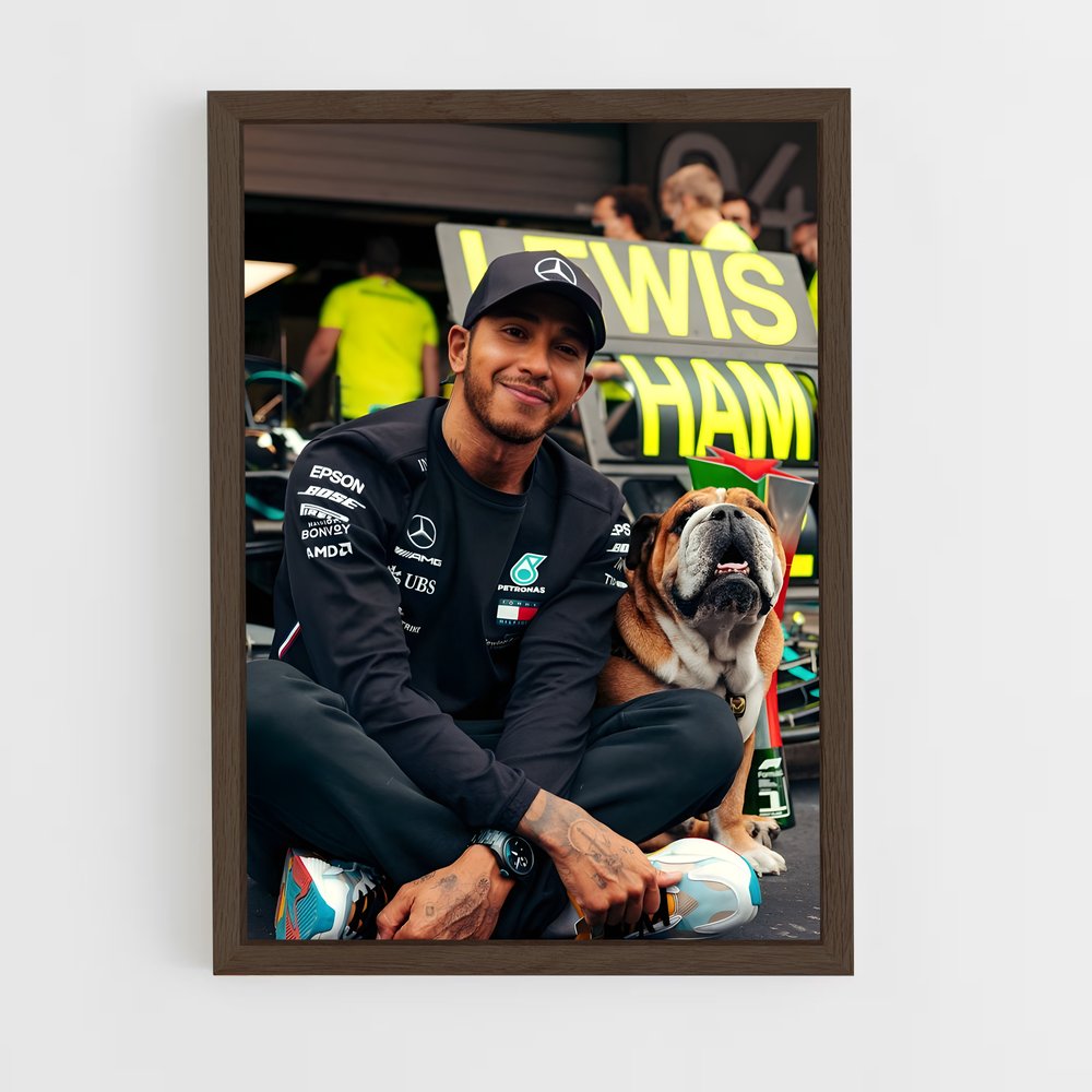 ap-lewis hamilton-5 cadre Bois foncé