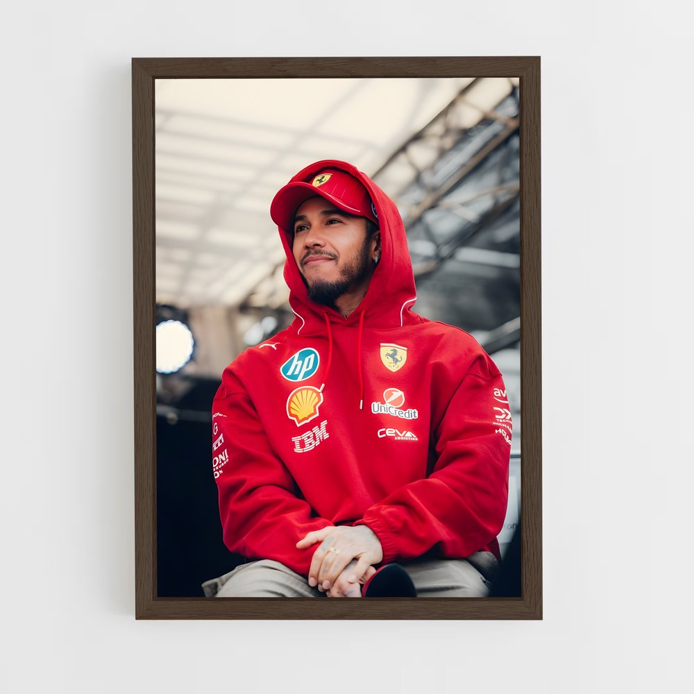 ap-lewis hamilton-8 cadre Bois foncé
