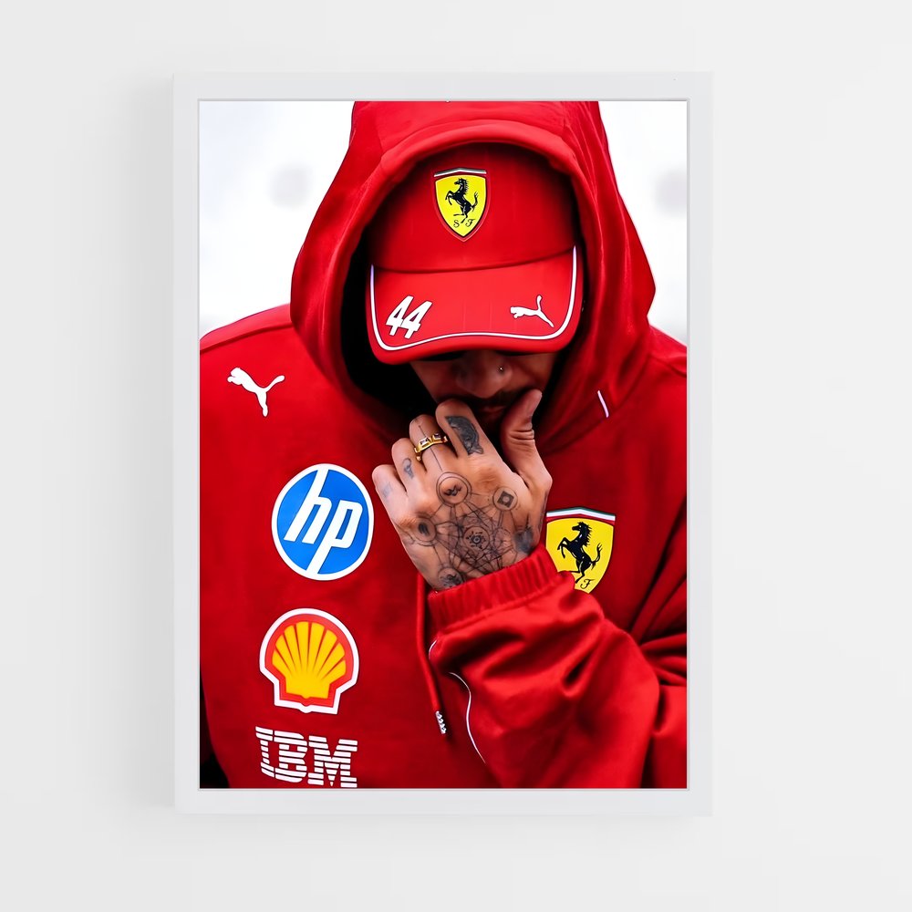 ap-lewis hamilton-9 cadre Blanc