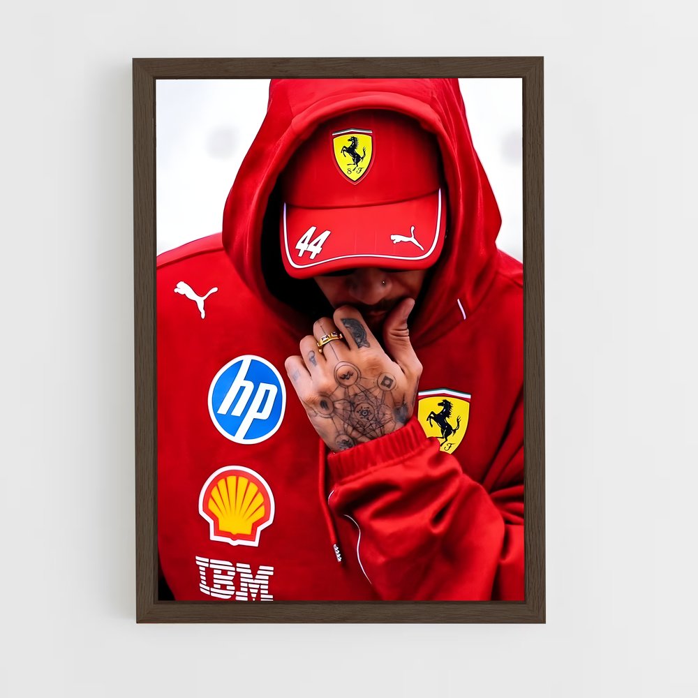 ap-lewis hamilton-9 cadre Bois foncé
