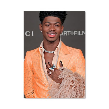 Poster Orange & Plumes