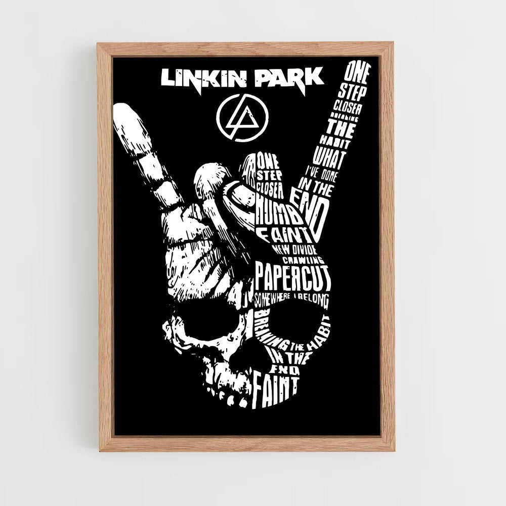 ap-linkin park-4 cadre Bois clair