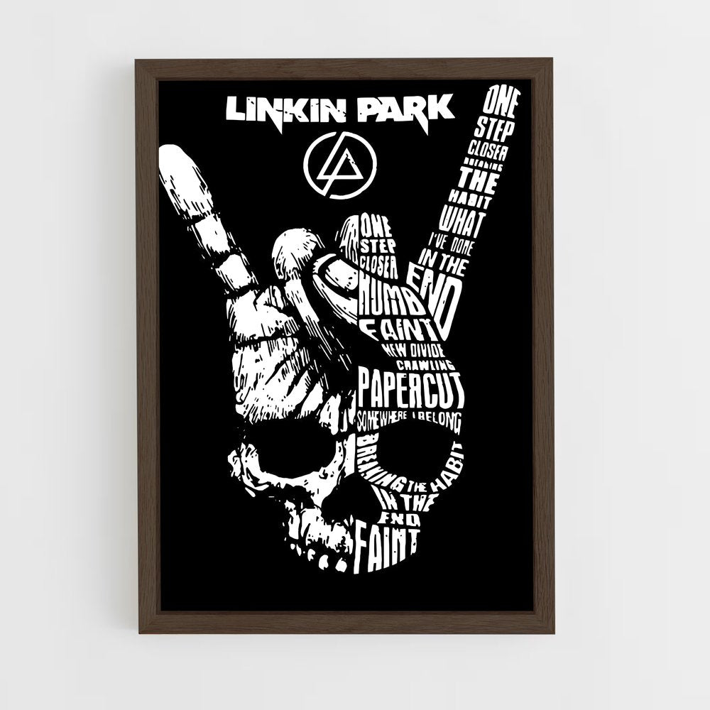 ap-linkin park-4 cadre Bois foncé