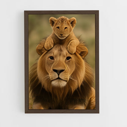 ap-lion-10 cadre Bois foncé