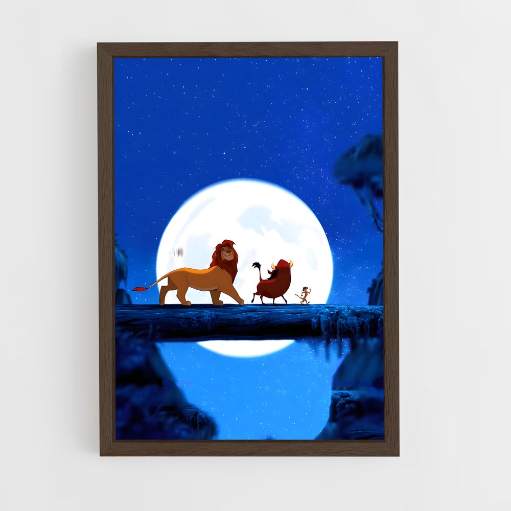 ap-lion king-1 cadre Bois foncé