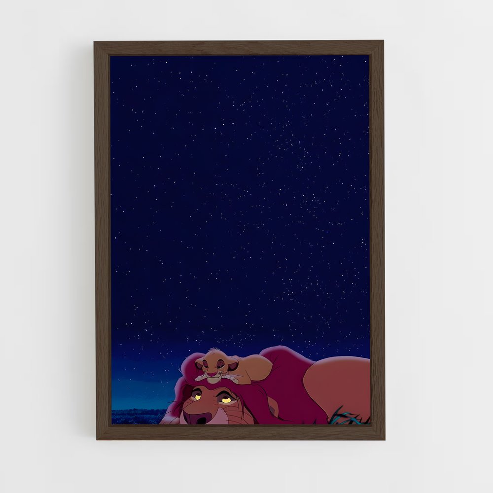 ap-lion king-2 cadre Bois foncé