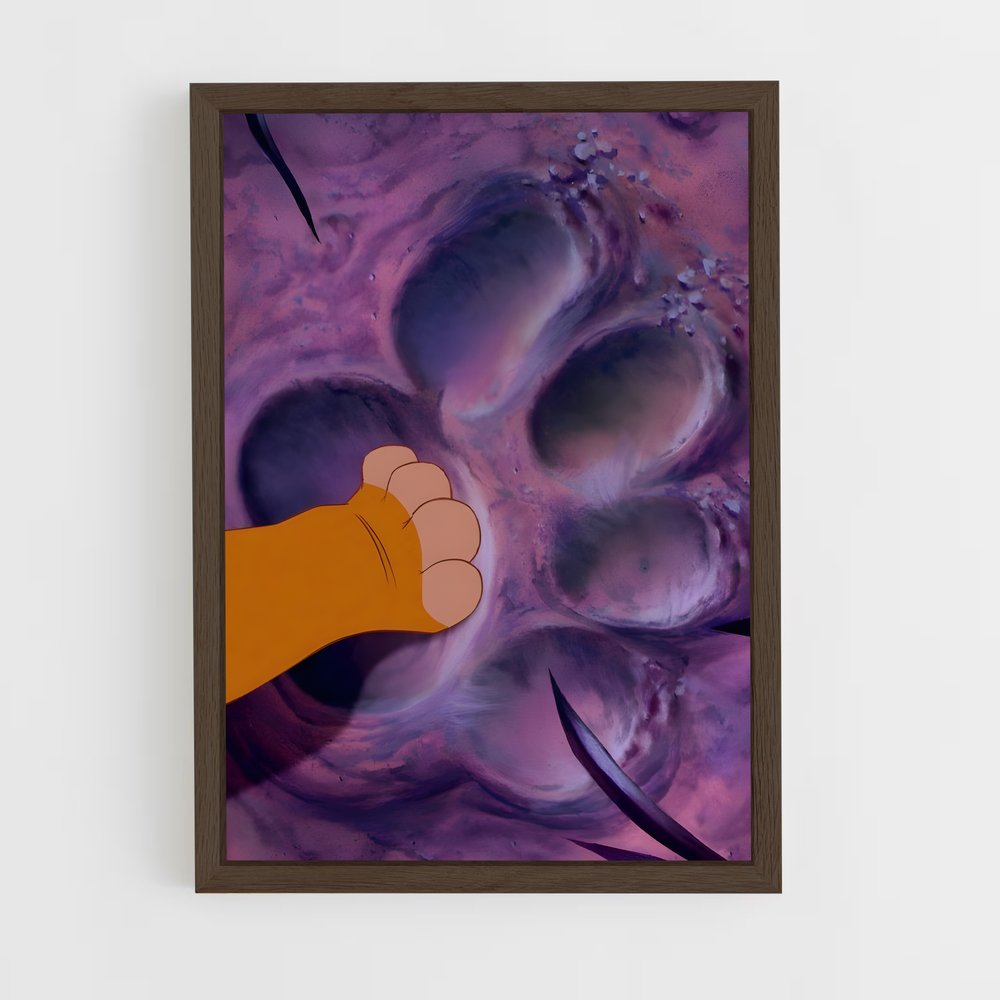 ap-lion king-4 cadre Bois foncé