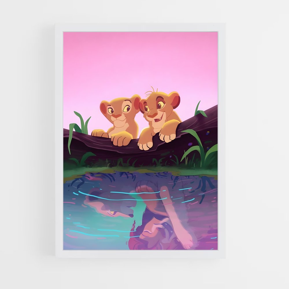 ap-lion king-5 cadre Blanc