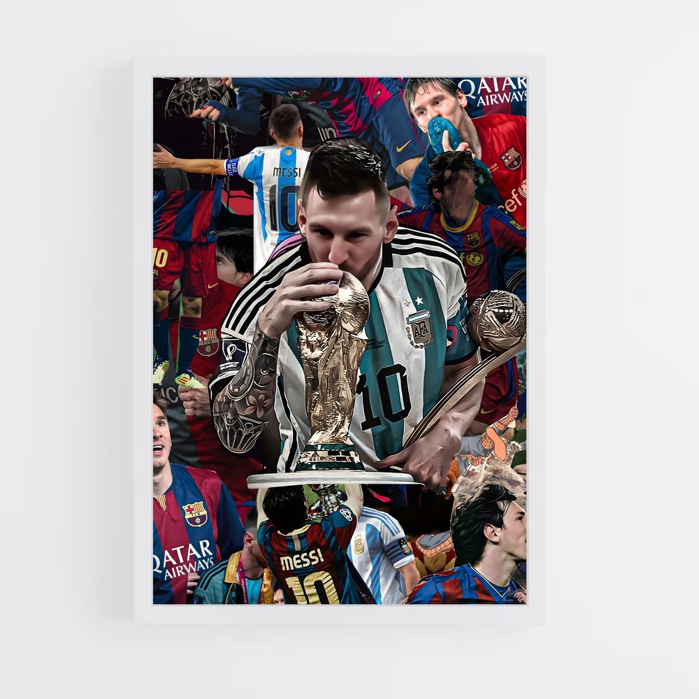 ap-lionel messi-3 cadre Blanc