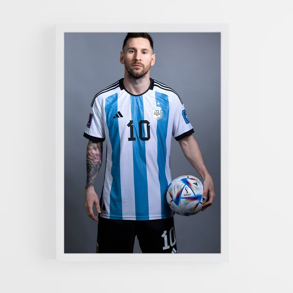 ap-lionel messi-8 cadre Blanc