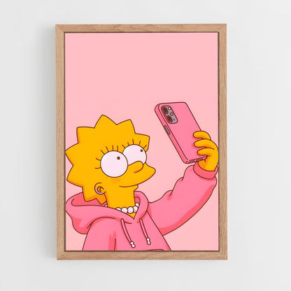 ap-lisa simpson-4 cadre Bois clair