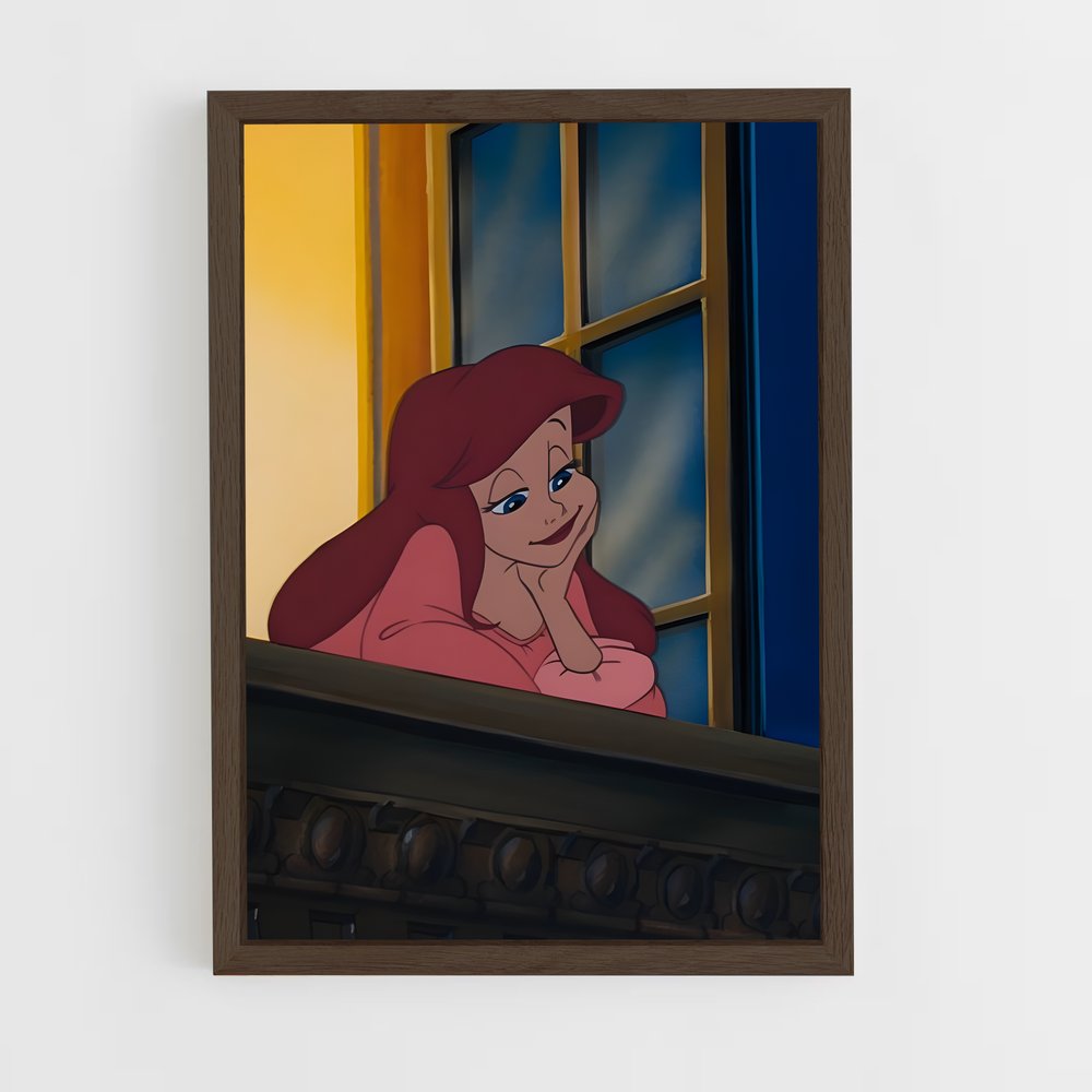 ap-little mermaid-1 cadre Bois foncé