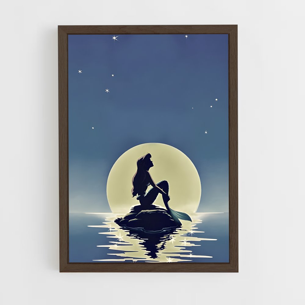 ap-little mermaid-3 cadre Bois foncé