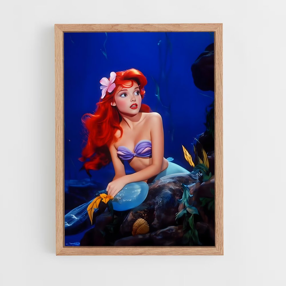 ap-little mermaid-6 cadre Bois clair