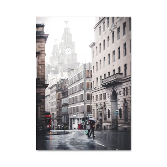 Poster Liverpool Under The Rain