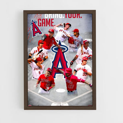 ap-los angeles angels-5 cadre Bois foncé