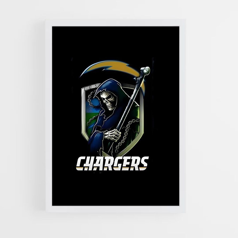 ap-los angeles chargers-9 cadre Blanc