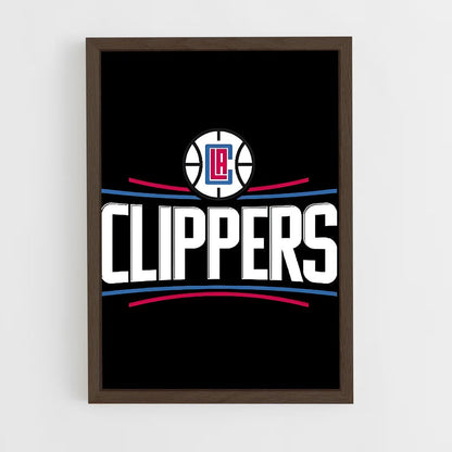 ap-los angeles clippers-3 cadre Bois foncé