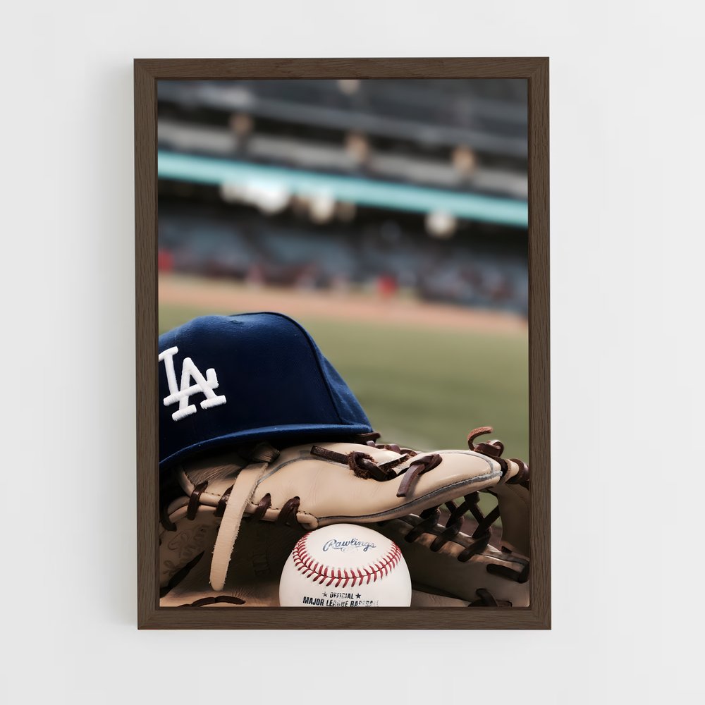 ap-los angeles dodgers-1 cadre Bois foncé