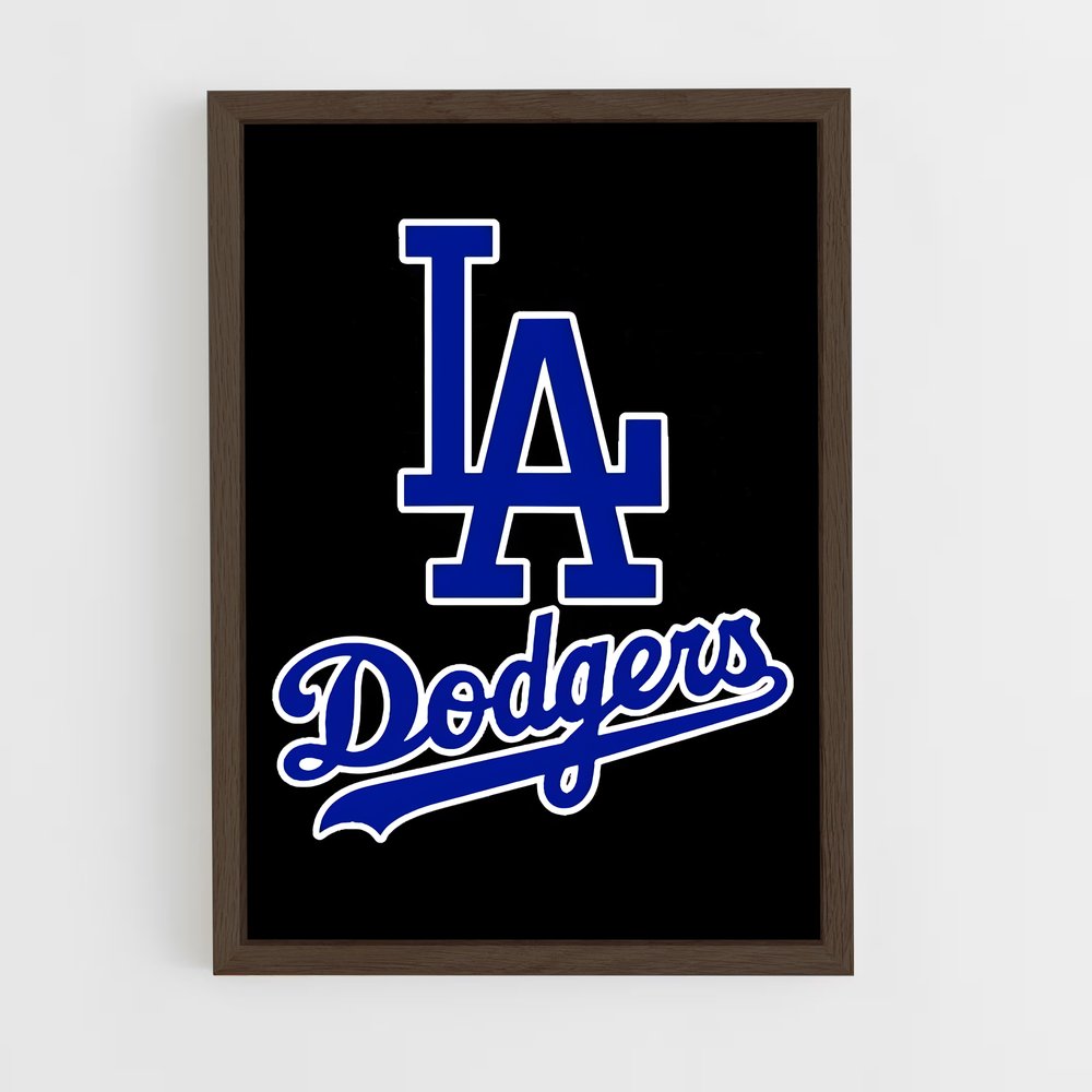 ap-los angeles dodgers-3 cadre Bois foncé