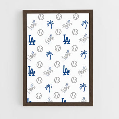 ap-los angeles dodgers-5 cadre Bois foncé