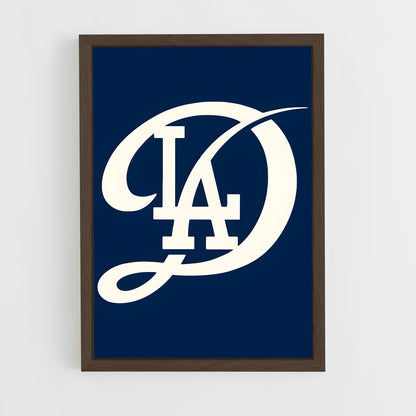 ap-los angeles dodgers-9 cadre Bois foncé