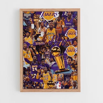 ap-los angeles lakers-6 cadre Bois clair