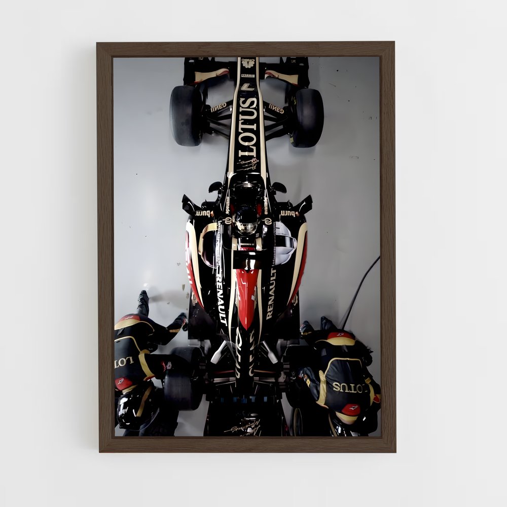 ap-lotus f1 team-4 cadre Bois foncé