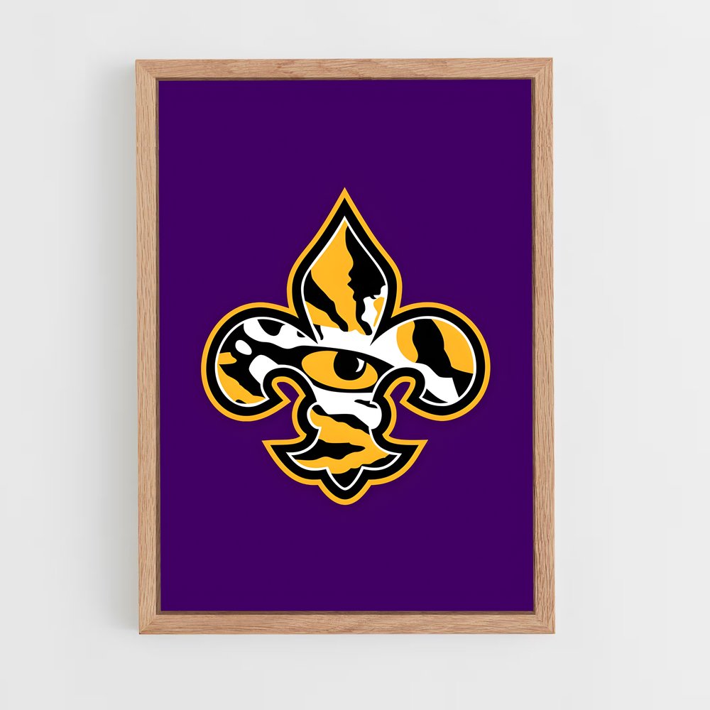 ap-lsu tigers-4 cadre Bois clair