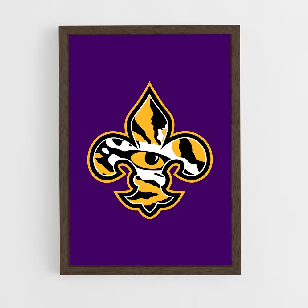 ap-lsu tigers-4 cadre Bois foncé