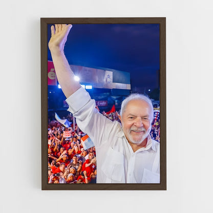 ap-luiz inacio lula da silva-3 cadre Bois foncé