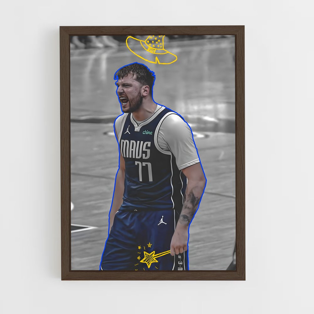 ap-luka doncic-1 cadre Bois foncé