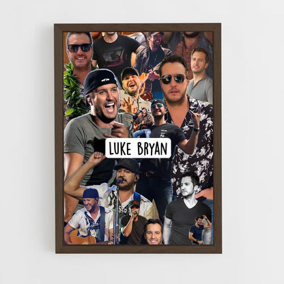 ap-luke bryan-5 cadre Bois foncé