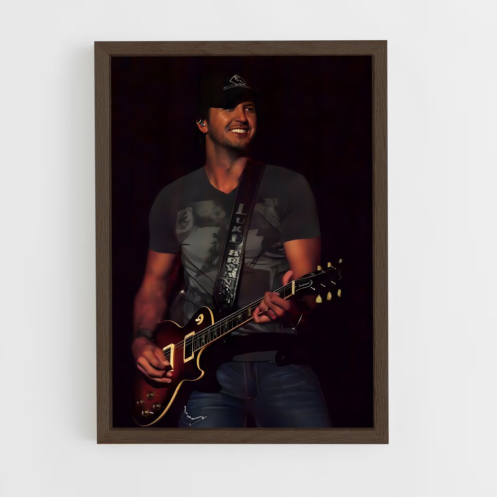 ap-luke bryan-6 cadre Bois foncé