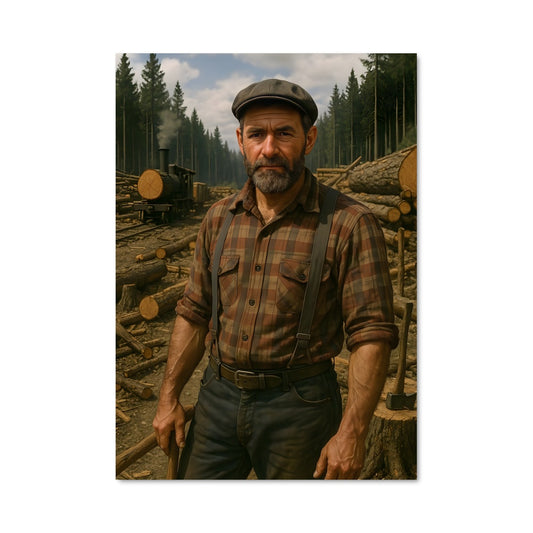 Poster Le Bûcheron Moderne