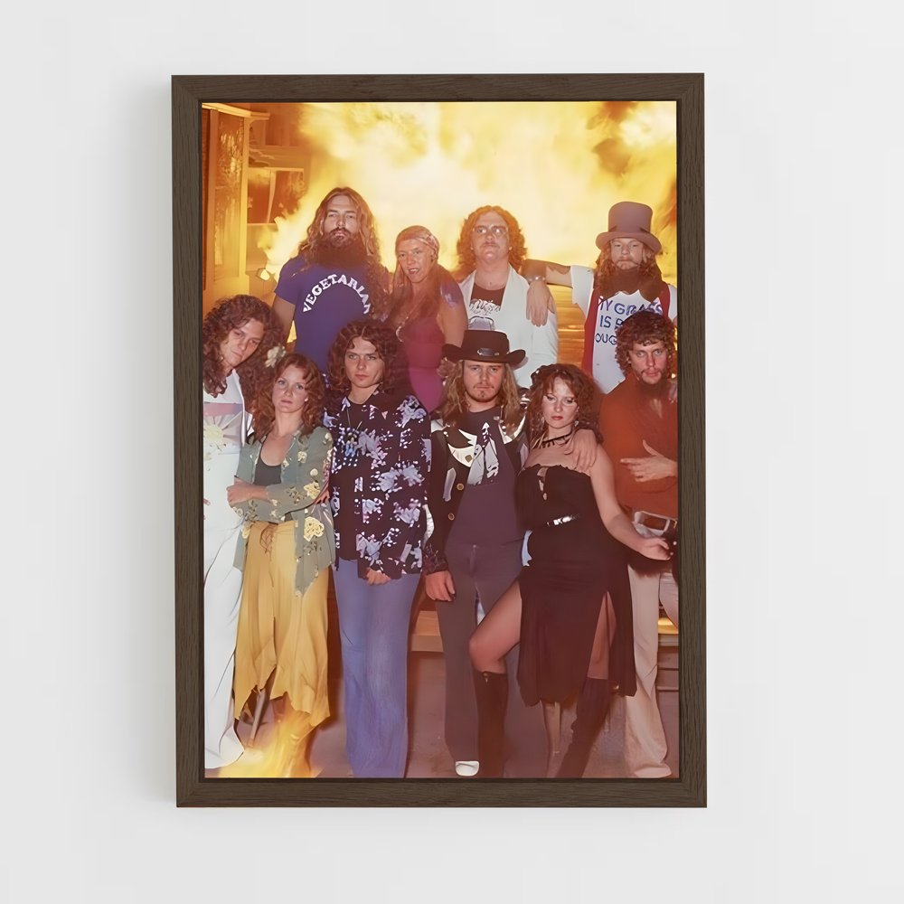 ap-lynyrd skynyrd-4 cadre Bois foncé