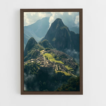 ap-machu picchu-2 cadre Bois foncé