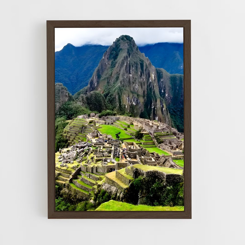 ap-machu picchu-9 cadre Bois foncé