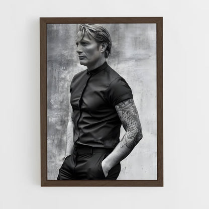 ap-mads mikkelsen-4 cadre Bois foncé