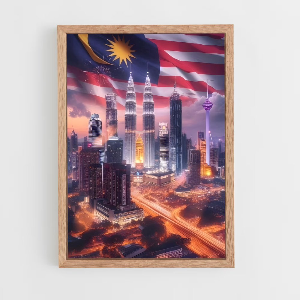 ap-malaysia flag-1 cadre Bois clair