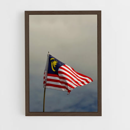 ap-malaysia flag-2 cadre Bois foncé